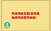 鸡汤炖益生菌(益生菌加速鸡汤营养吸收)