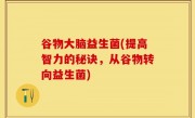 谷物大脑益生菌(提高智力的秘诀，从谷物转向益生菌)