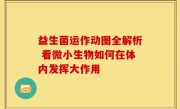 益生菌运作动图全解析 看微小生物如何在体内发挥大作用