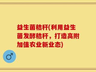 益生菌秸秆(利用益生菌发酵秸秆，打造高附加值农业新业态)
