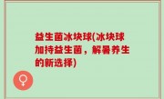 益生菌冰块球(冰块球加持益生菌，解暑养生的新选择)