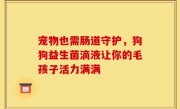 宠物也需肠道守护，狗狗益生菌滴液让你的毛孩子活力满满