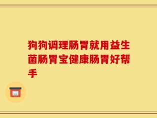 狗狗调理肠胃就用益生菌肠胃宝健康肠胃好帮手