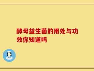 酵母益生菌的用处与功效你知道吗