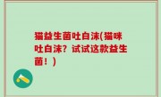 猫益生菌吐白沫(猫咪吐白沫？试试这款益生菌！)
