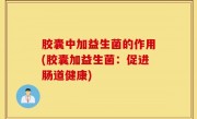 胶囊中加益生菌的作用(胶囊加益生菌：促进肠道健康)