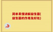 简单易懂讲解益生菌(益生菌的作用及好处)