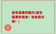 益生菌果奶图片(益生菌果奶现身！快来尝试吧！)