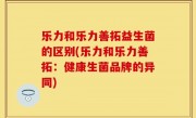 乐力和乐力善拓益生菌的区别(乐力和乐力善拓：健康生菌品牌的异同)