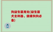 狗益生菌用处(益生菌犬主利器，健康狗狗必备)