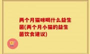 两个月猫咪喝什么益生菌(两个月小猫的益生菌饮食建议)