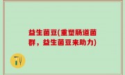益生菌豆(重塑肠道菌群，益生菌豆来助力)
