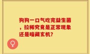 狗狗一口气吃完益生菌，拉稀究竟是正常现象还是暗藏玄机？