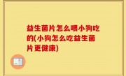益生菌片怎么喂小狗吃的(小狗怎么吃益生菌片更健康)