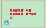 益生菌能量1 1(重构身体能量，益生菌助力)