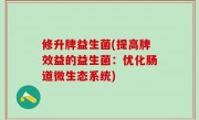 修升牌益生菌(提高牌效益的益生菌：优化肠道微生态系统)