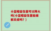 小蓝帽益生菌可以降火吗(小蓝帽益生菌能缓解炎症吗？)