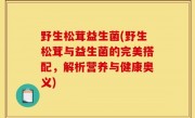 野生松茸益生菌(野生松茸与益生菌的完美搭配，解析营养与健康奥义)