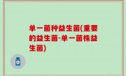 单一菌种益生菌(重要的益生菌-单一菌株益生菌)