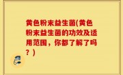 黄色粉末益生菌(黄色粉末益生菌的功效及适用范围，你都了解了吗？)