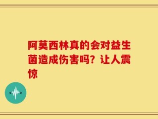 阿莫西林真的会对益生菌造成伤害吗？让人震惊