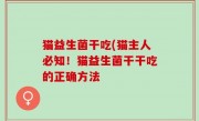 猫益生菌干吃(猫主人必知！猫益生菌干干吃的正确方法