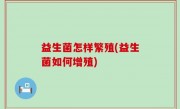 益生菌怎样繁殖(益生菌如何增殖)
