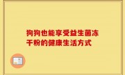狗狗也能享受益生菌冻干粉的健康生活方式