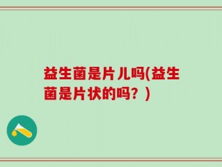 益生菌是片儿吗(益生菌是片状的吗？)