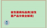 益生菌商标品类(益生菌产品分类全解读)