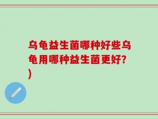 乌龟益生菌哪种好些乌龟用哪种益生菌更好？)