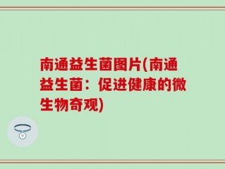 南通益生菌图片(南通益生菌：促进健康的微生物奇观)