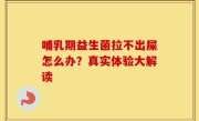 哺乳期益生菌拉不出屎怎么办？真实体验大解读