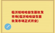 临沂娃哈哈益生菌批发市场(临沂哈哈益生菌批发市场正式开业)