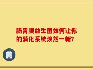 肠胃膜益生菌如何让你的消化系统焕然一新？