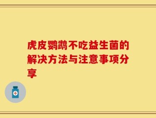 虎皮鹦鹉不吃益生菌的解决方法与注意事项分享