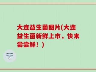 大连益生菌图片(大连益生菌新鲜上市，快来尝尝鲜！)