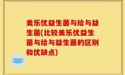 美乐优益生菌与给与益生菌(比较美乐优益生菌与给与益生菌的区别和优缺点)