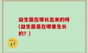 益生菌在哪长出来的呀(益生菌是在哪里生长的？)