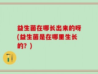 益生菌在哪长出来的呀(益生菌是在哪里生长的？)