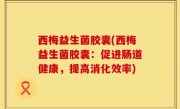 西梅益生菌胶囊(西梅益生菌胶囊：促进肠道健康，提高消化效率)