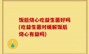 饭后烧心吃益生菌好吗(吃益生菌对缓解饭后烧心有益吗)