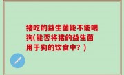 猪吃的益生菌能不能喂狗(能否将猪的益生菌用于狗的饮食中？)