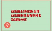 益生菌全球份额(全球益生菌市场占有率排名及趋势分析)