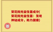 葵花阳光益生菌成分(葵花阳光益生菌：发现神秘成分，助力健康)