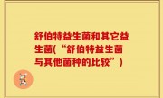 舒伯特益生菌和其它益生菌(“舒伯特益生菌与其他菌种的比较”)