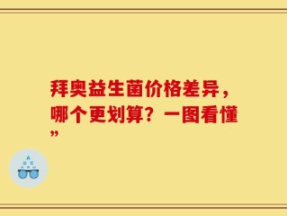 拜奥益生菌价格差异，哪个更划算？一图看懂”