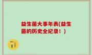 益生菌大事年表(益生菌的历史全纪录！)