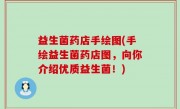 益生菌药店手绘图(手绘益生菌药店图，向你介绍优质益生菌！)
