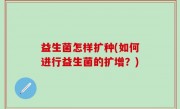 益生菌怎样扩种(如何进行益生菌的扩增？)